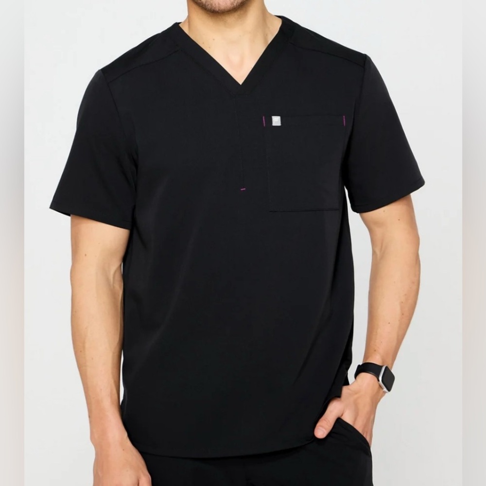 Fabletics, BRAND NEW Helix Scrub Top, Black